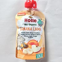 Holle（ホレ） 有機バナナ&りんご&マンゴ&アプリコット（パウチ） 100g