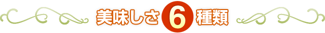 美味しさ6種類