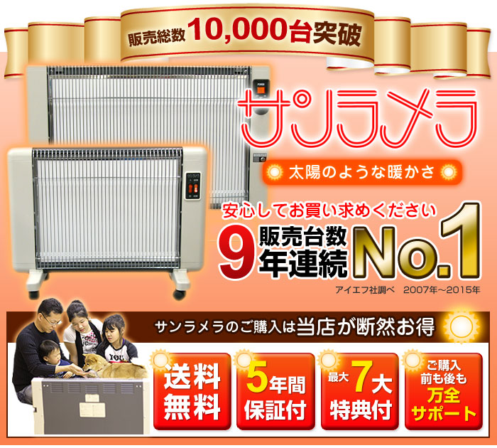 サンラメラ販売台数7年連続NO.1