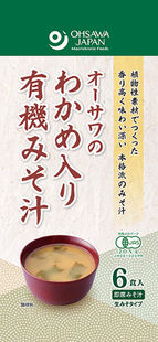 オーサワのわかめ入り有機みそ汁(生みそタイプ)(87.6g(14.6g×6食))