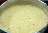玄米スープと野菜スープを使ったコーンスープ