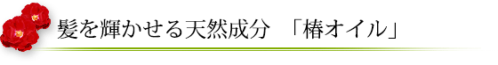 髪を輝かせる天然成分　「椿オイル」