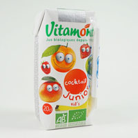 【ケース販売】 Vitamont（ヴィタモント） オーガニックフルーツジュース キッズカクテル／200ml×24個