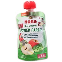 Holle（ホレ） 有機洋ナシ&りんご&ほうれん草（パウチ） 100g