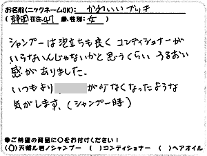 天照ルお客様の声