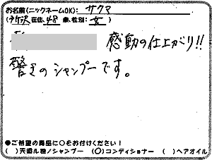 天照ルお客様の声