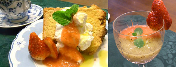 ケーキ(シフォンケーキ)やムースにも