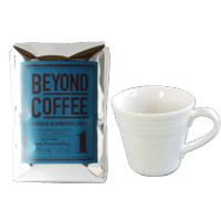 BEYOND COFFEE（ビヨンドコーヒー）(R) #001 国産大豆の濃焙煎600g +森修焼 フラワーオブライフナチュラルマグ