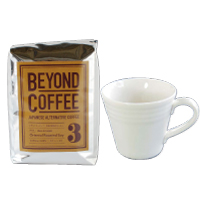 BEYOND COFFEE（ビヨンドコーヒー）(R) #003 国産大豆の和焙煎600g +森修焼 フラワーオブライフナチュラルマグ