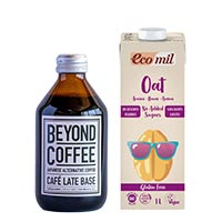 BEYOND COFFEE（ビヨンドコーヒー）(R) CAFE LATTE BASE（カフェラテ ベース）250ml +エコミルオーツ麦ミルク（グルテンフリー）セット