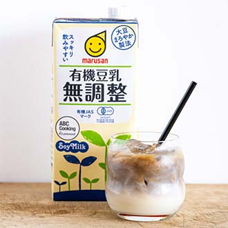 豆乳で割って