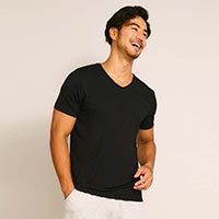 BOODY（ブーディ） メンズVネックTシャツ メンズ ブラック M