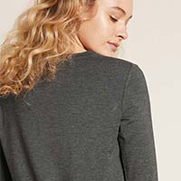 BOODY（ブーディ） ロングスリーブラウンドネックTシャツ レディース ダークモール M