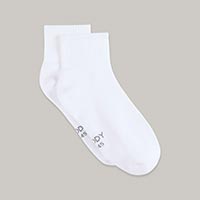 BOODY（ブーディ） クッションクウォータークルーソックス ホワイト21-25cm