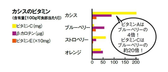 ビタミンの比較表