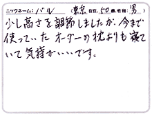 コロコロコクーンピロー：お客様からのご感想