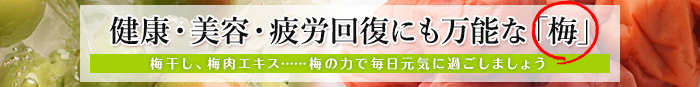 健康・美容・疲労回復にも万能な「梅」