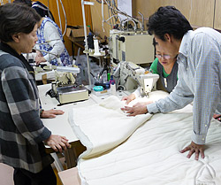 福島県相馬市の縫製工場