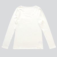 〈竹繊維〉DRESS -ドレス 長袖インナー free／オフホワイト