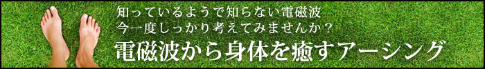知っているようで知らない電磁波 今一度しっかり考えてみませんか？電磁波から身体を癒すアーシング