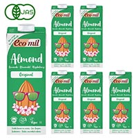 EcoMil（エコミル） 有機アーモンドミルク （アガベシロップ入） 1000ml×6本
