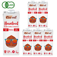 EcoMil(エコミル) 有機ヘーゼルナッツミルク (無糖) 1000ml×6本