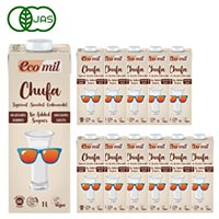 EcoMil（エコミル） 有機タイガーナッツミルク（糖類無添加） 1000ml×12本 ＋元気★青汁スタンドパック（10包）プレゼント