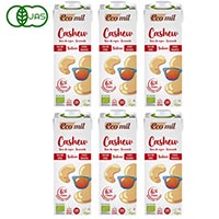 EcoMil(エコミル) 有機 カシューナッツミルク(無糖) 1000ml×6本