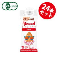 EcoMil（エコミル） 有機アーモンドミルク ストレート（無糖） 200ml×24本