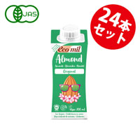 EcoMil（エコミル） 有機アーモンドミルク （アガベシロップ入） 200ml×24本