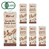 EcoMil（エコミル） 有機スペルト小麦・米・ヘーゼルナッツ・オーツ麦ミルク 1000ml×6本