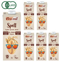 EcoMil（エコミル） 有機スペルト小麦ミルク （糖類無添加） 1000ml×6本