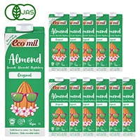 EcoMil（エコミル） 有機アーモンドミルク （アガベシロップ入） 1000ml×12本 ＋元気★青汁スタンドパック（10包）プレゼント