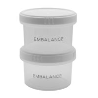 EMBALANCE（エンバランス） ROUND CONTAINER（ラウンドコンテナ） ＸＳ･130ml×2個セット／White（ホワイト）