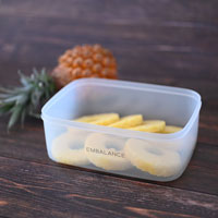 EMBALANCE（エンバランス） RECTANGLE CONTAINER（レクタングルコンテナ） XL（2100ml）／ザルなし・White（ホワイト）