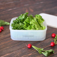 EMBALANCE（エンバランス） RECTANGLE CONTAINER（レクタングルコンテナ） XL（2100ml）／ザル付き・White（ホワイト）