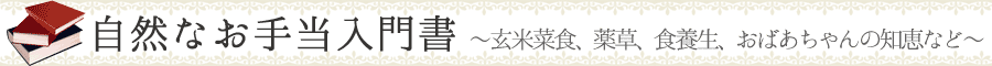 自然なお手当入門書~玄米菜食、薬草、食養生、おばあちゃんの知恵など~