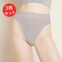 BOODY（ブーディ） LYOLYTE（R）（リヨライト） リブハイレッグブリーフ レディース ミスト S×3枚セット