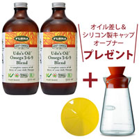 カナダ・フローラ社 ウドズ・オイルブレンド オメガ3＆6 450g（500ml）×2本