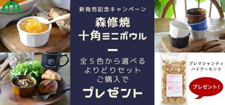 森修焼十角ミニボウル購入でプレゼント