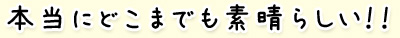 本当にどこまでも素晴らしい！！