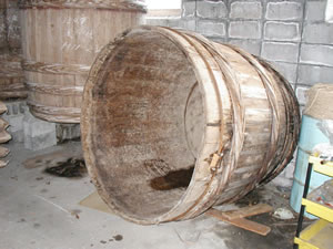 マルカワ味噌の味噌樽