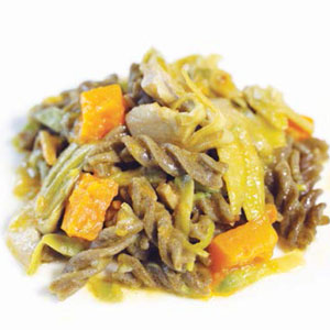 かぼちゃとアーティーチョークの野菜パスタ