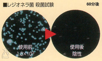 JSKフリオン：レジオネラ菌　殺菌試験