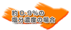 約0.9％塩分濃度の場合