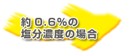 約0.6％塩分濃度の場合