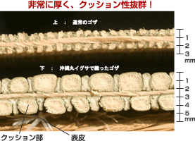 3 厚みが通常のものの約2 倍でクッション性抜群