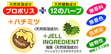 プロポリス＋12のハーブ＋ハチミツ＋JELL INGREDIENT