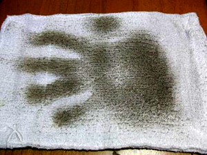 1畳分の汚れ。拭きがいがあります。