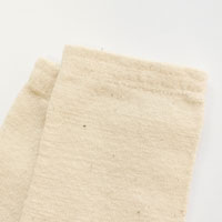 和紡布 ガラ紡の5本指靴下 生成り L 25-27cm